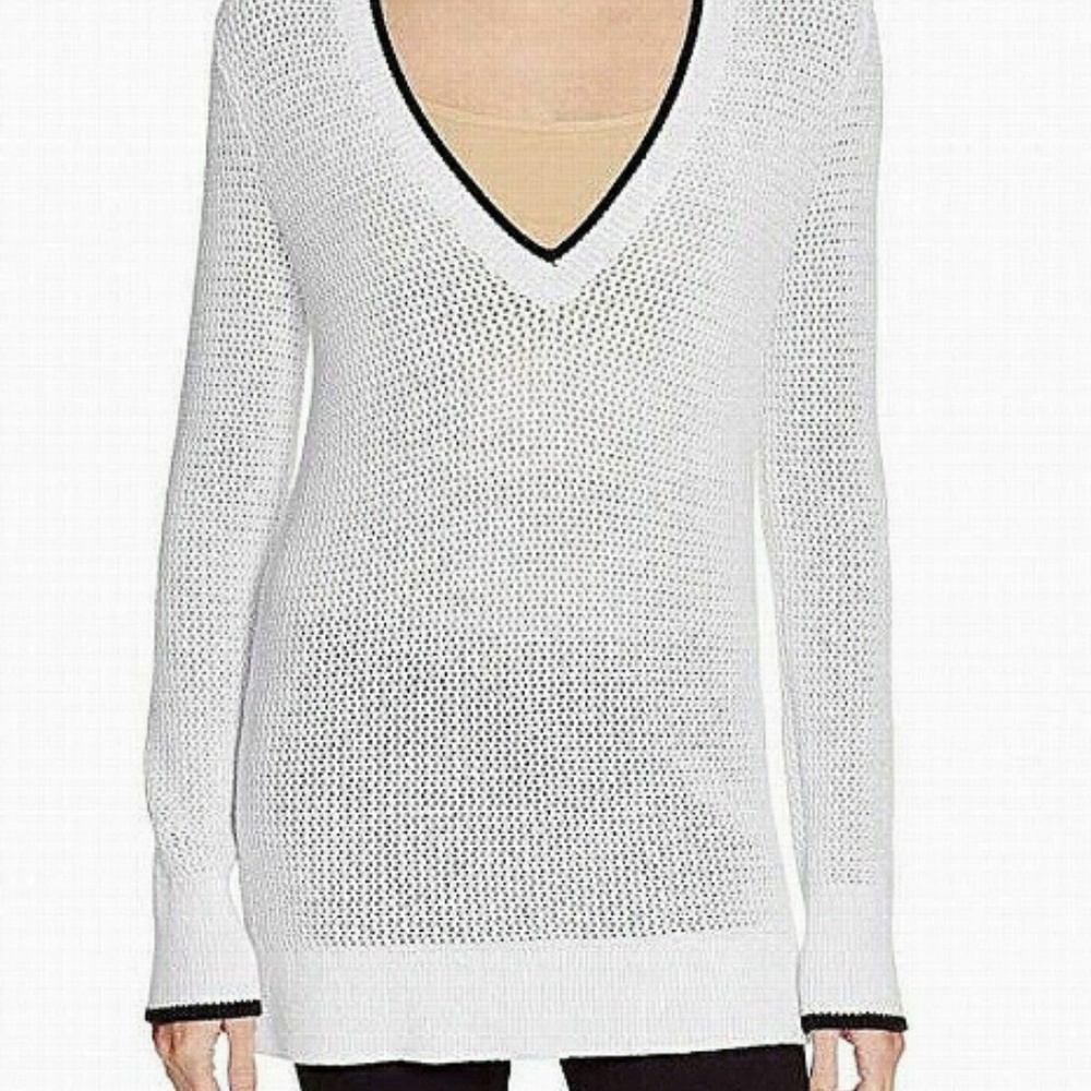 Rag & Bone V-Neck Open Knit Tunic